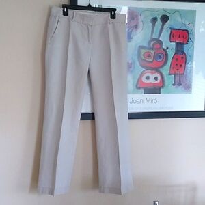 J Crew City Fit Linen and Cotton Trousers, size 8